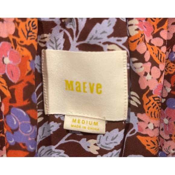 MAEVE Off The Shoulder Floral Print Top Purple Orange - Picture 3 of 4